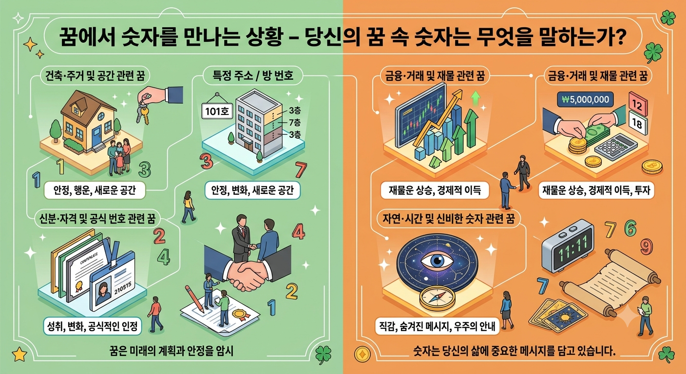 숫자를 접하는 상황 관련 꿈