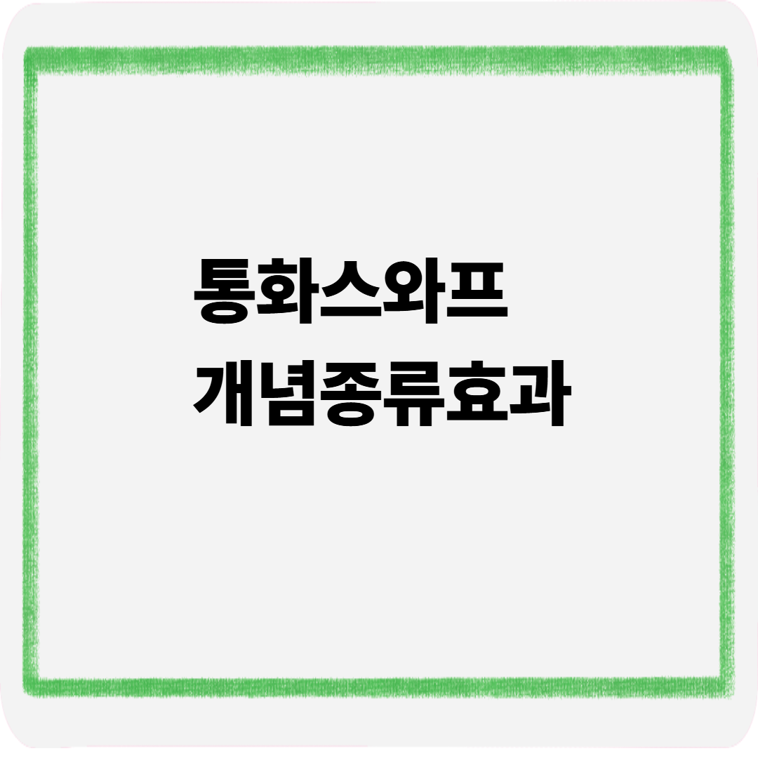통화스와프 개념 종류 효과
