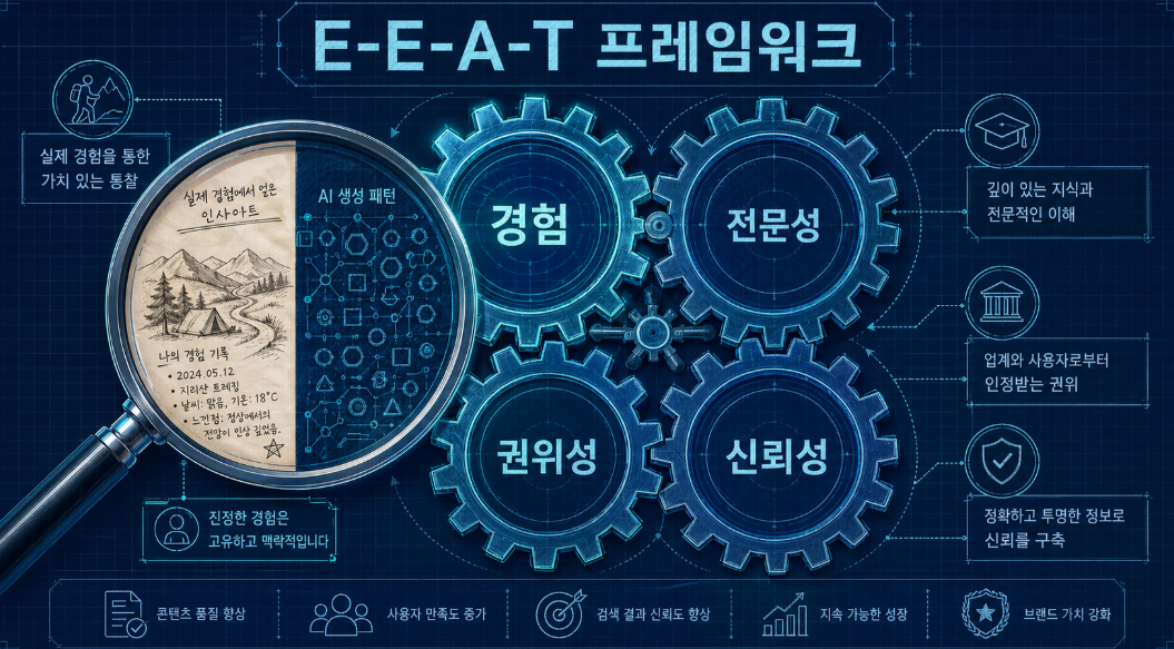 구글의 품질 평가 지표인 EEAT 기어를 통해 본 독창적인 콘텐츠 강화 전략