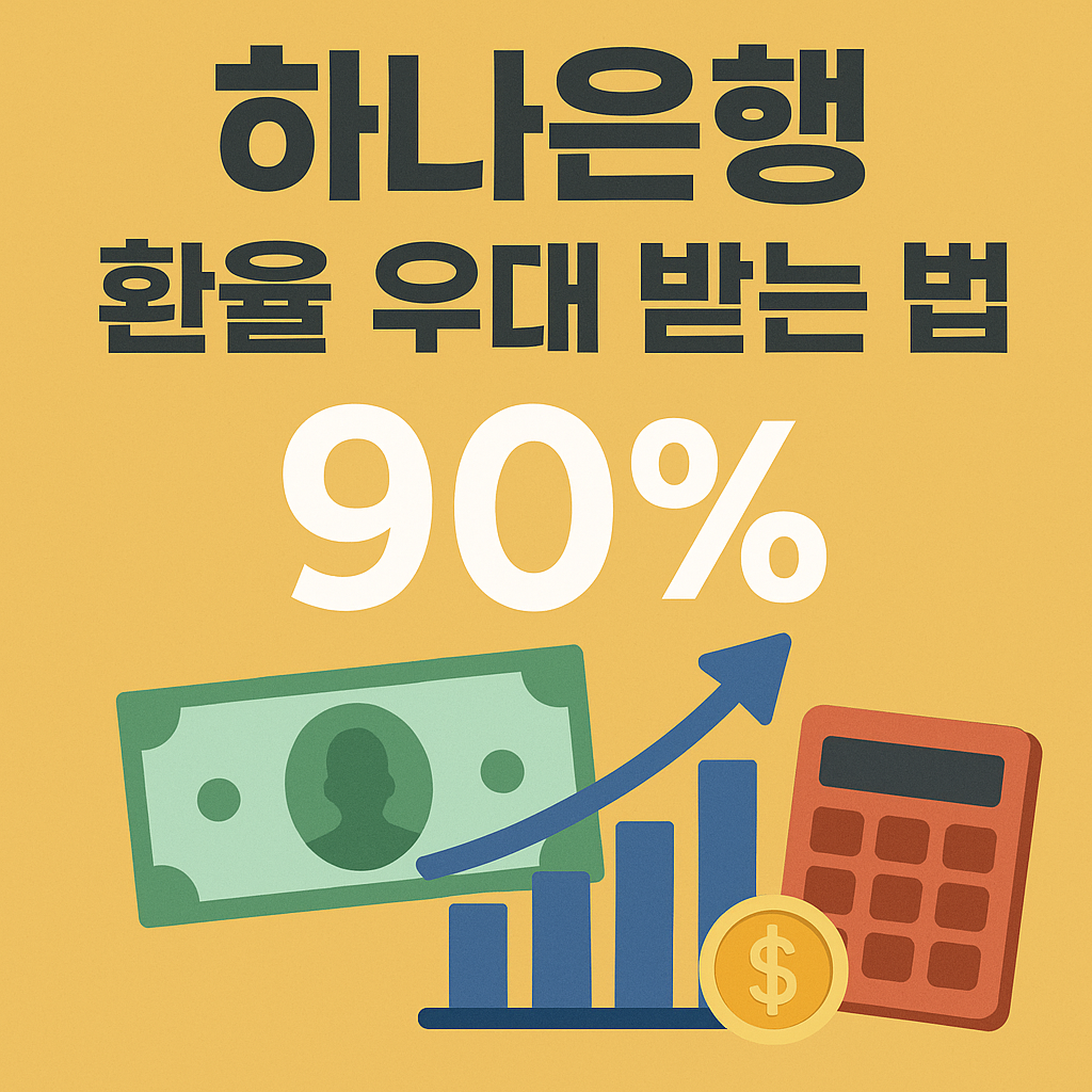 하나은행 환율 우대 받는 법, 이 조건만 기억하세요