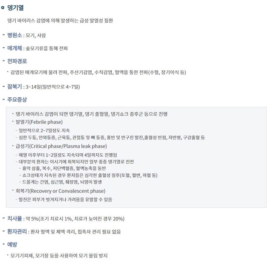 뎅기열 증상
