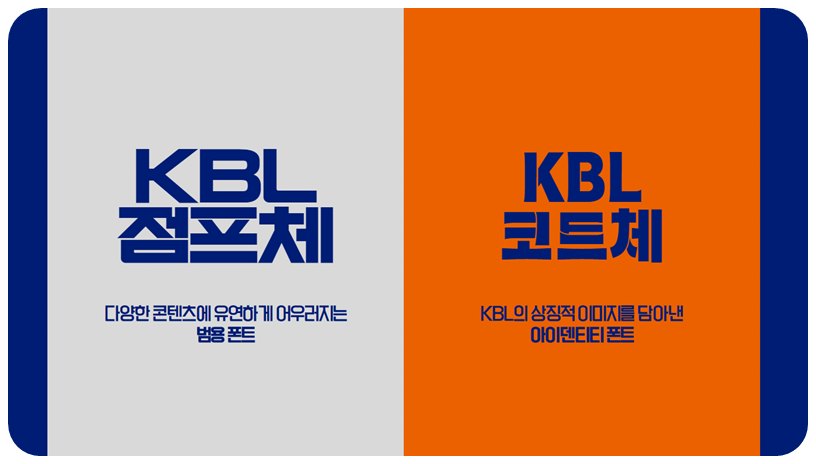 KBL 전용서체란 / KBL 점프체, KBL 코트체 2종류