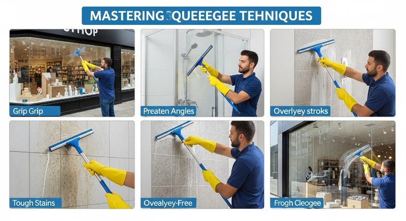 스퀴지 활용&amp;#44; 전문가처럼 닦기