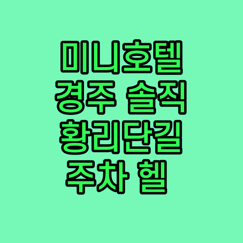 141 미니호텔 경주 솔직 후기! 황