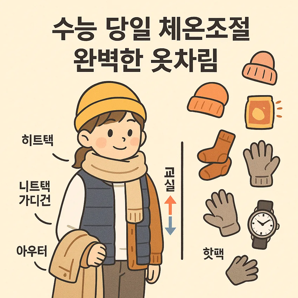 수능 당일 체온조절 완벽한 옷차림 준비물 총정리!