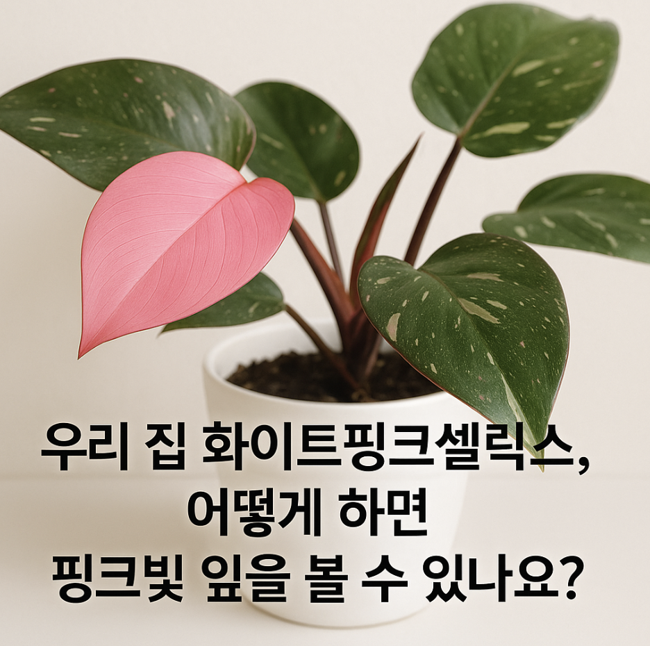 우리 집 화이트핑크셀릭스, 어떻게 하면 핑크빛 잎을 볼 수 있나요?