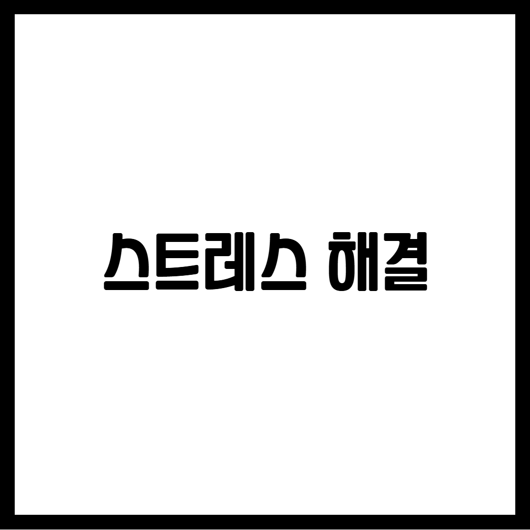스트레스 해결