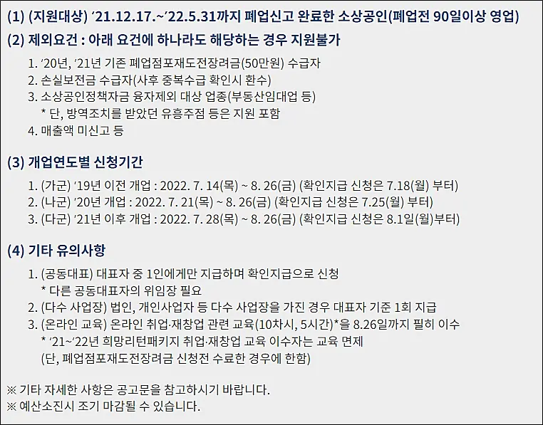 소상공인-폐업점포-재도전-장려금-사업개요