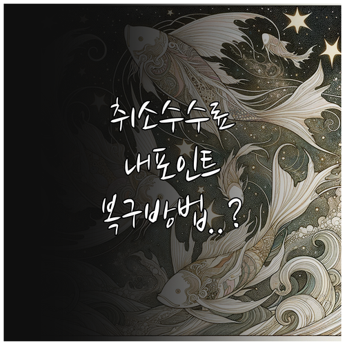 청년문화예술패스 취소 수수료와 포인트..