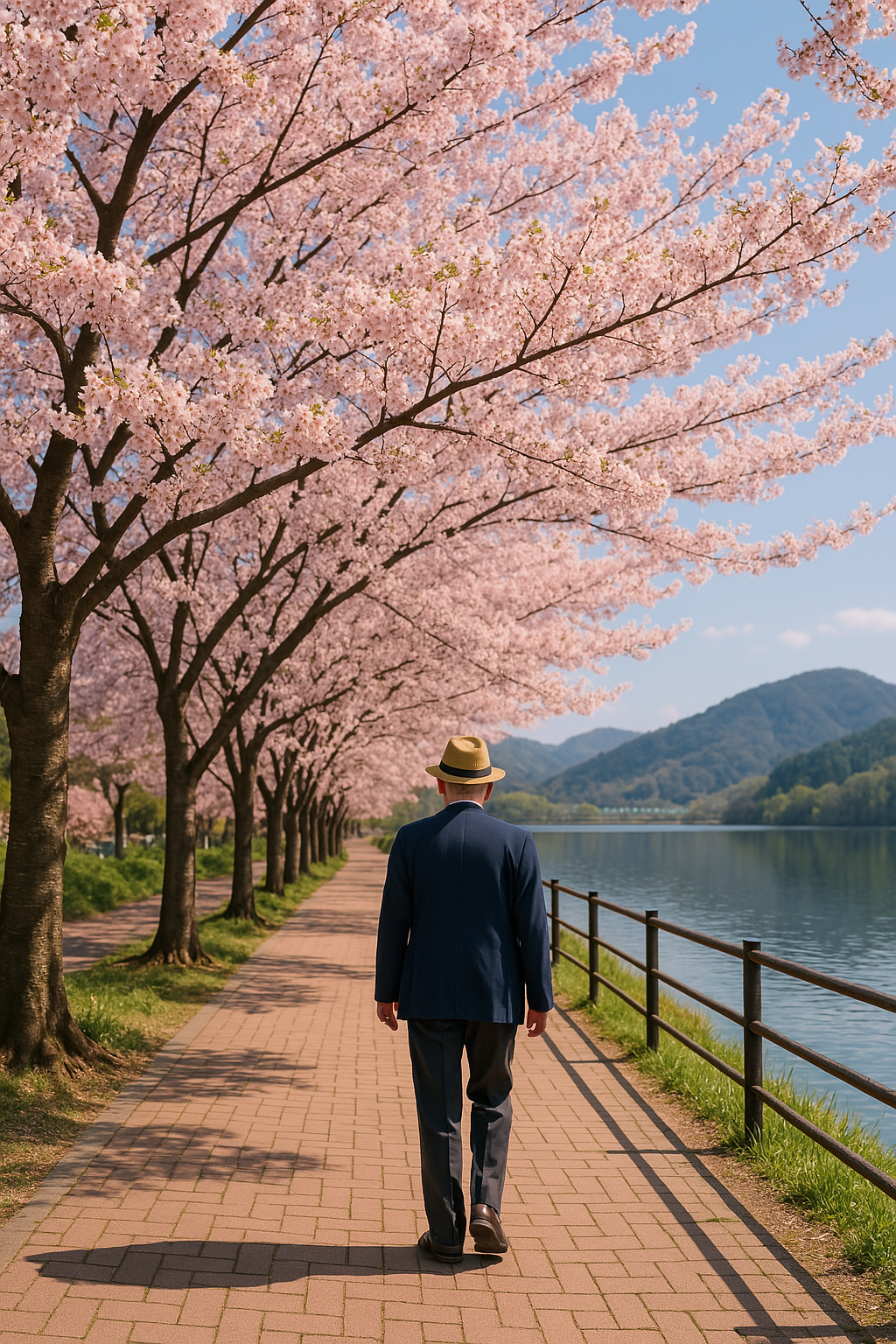 송해공원 벚꽃길 사진
