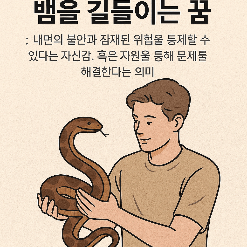 길들이는 뱀 꿈해몽