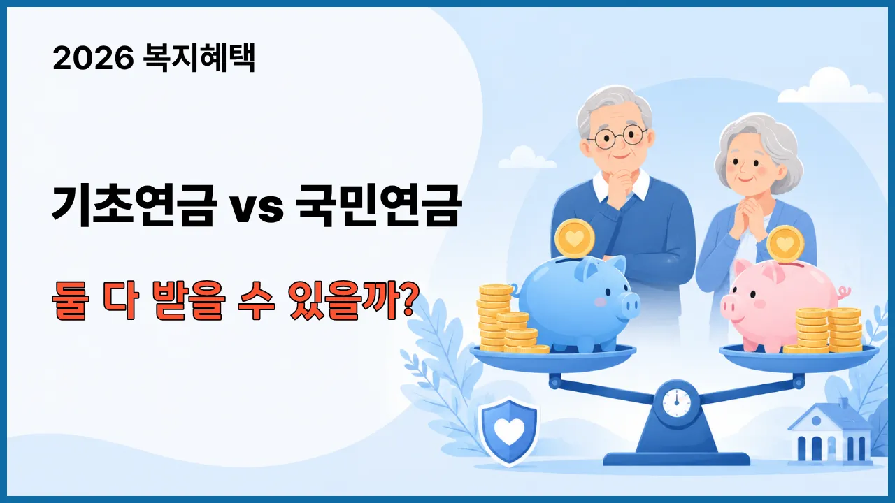 2026 기초연금 국민연금 차이와 중복수령 안내