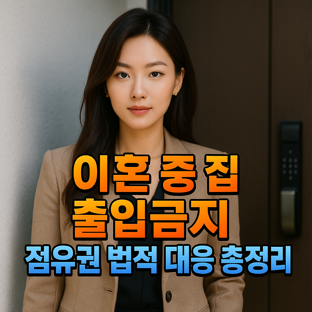 이혼 중 집 출입금지 당했을 때, 점유권 법적 대응 방법 총정리