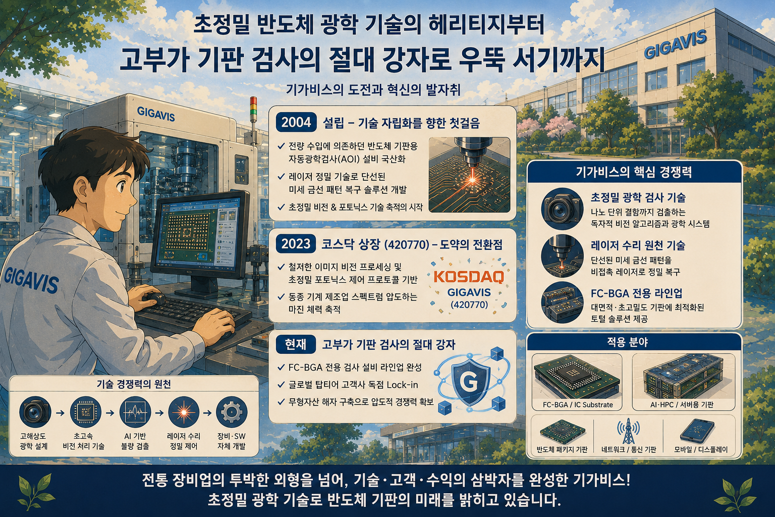 기가비스의 기술 혁신 역사