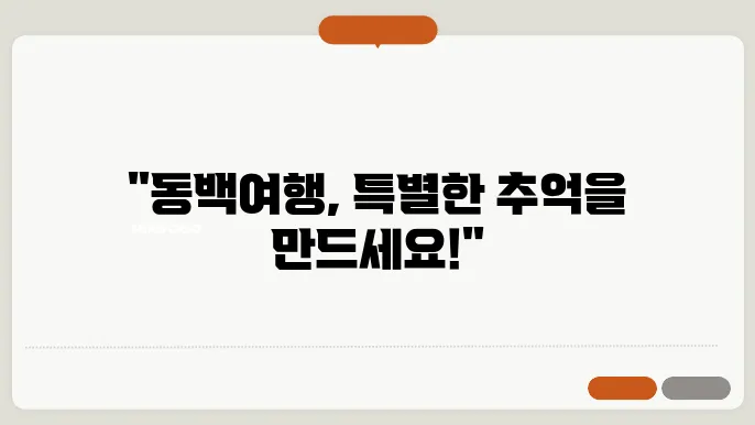 동백여행사 홈페이지