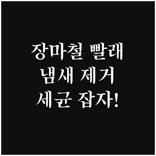 장마철 빨래 냄새? 세균 잡고 쾌적하..