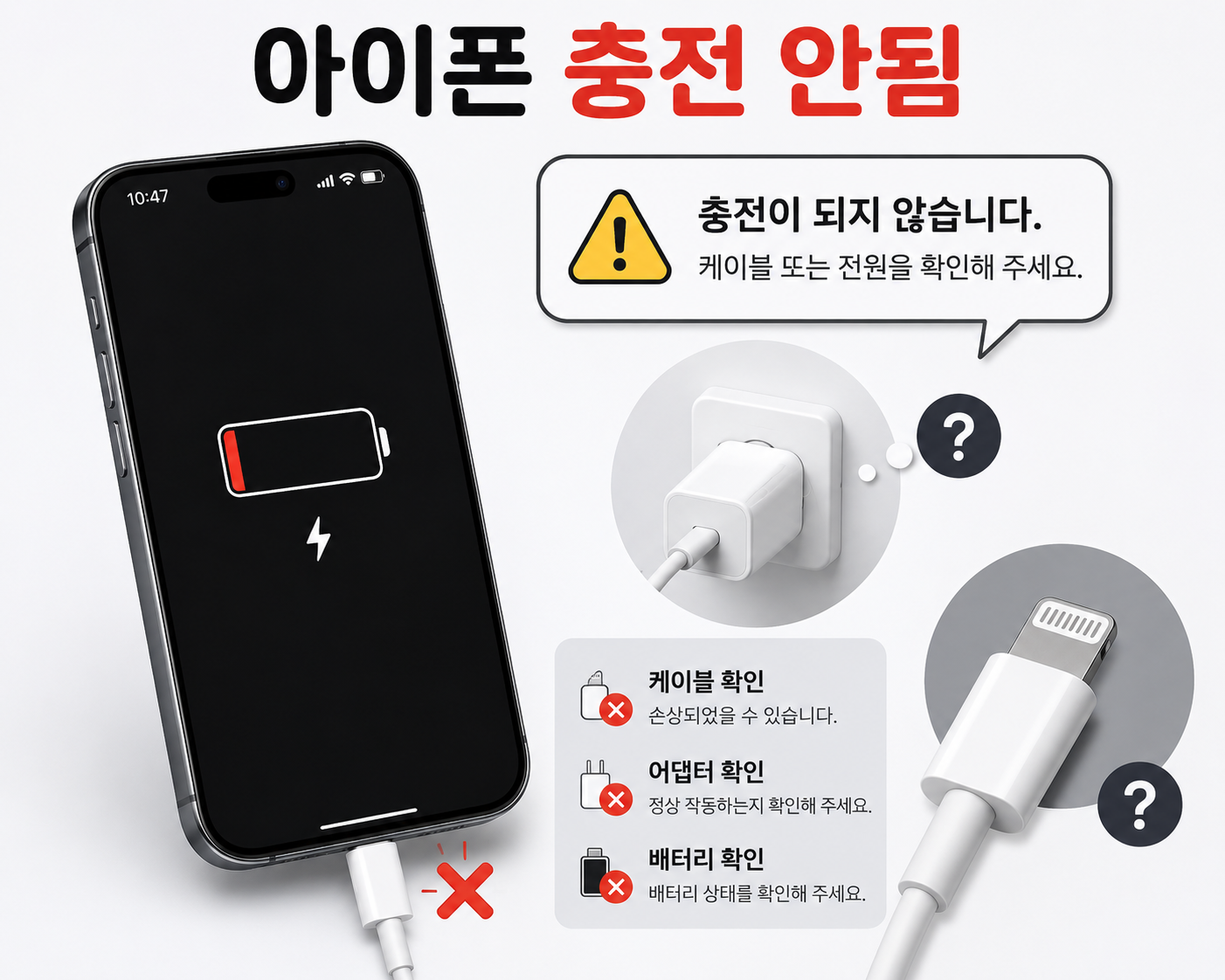 아이폰 충전 안됨