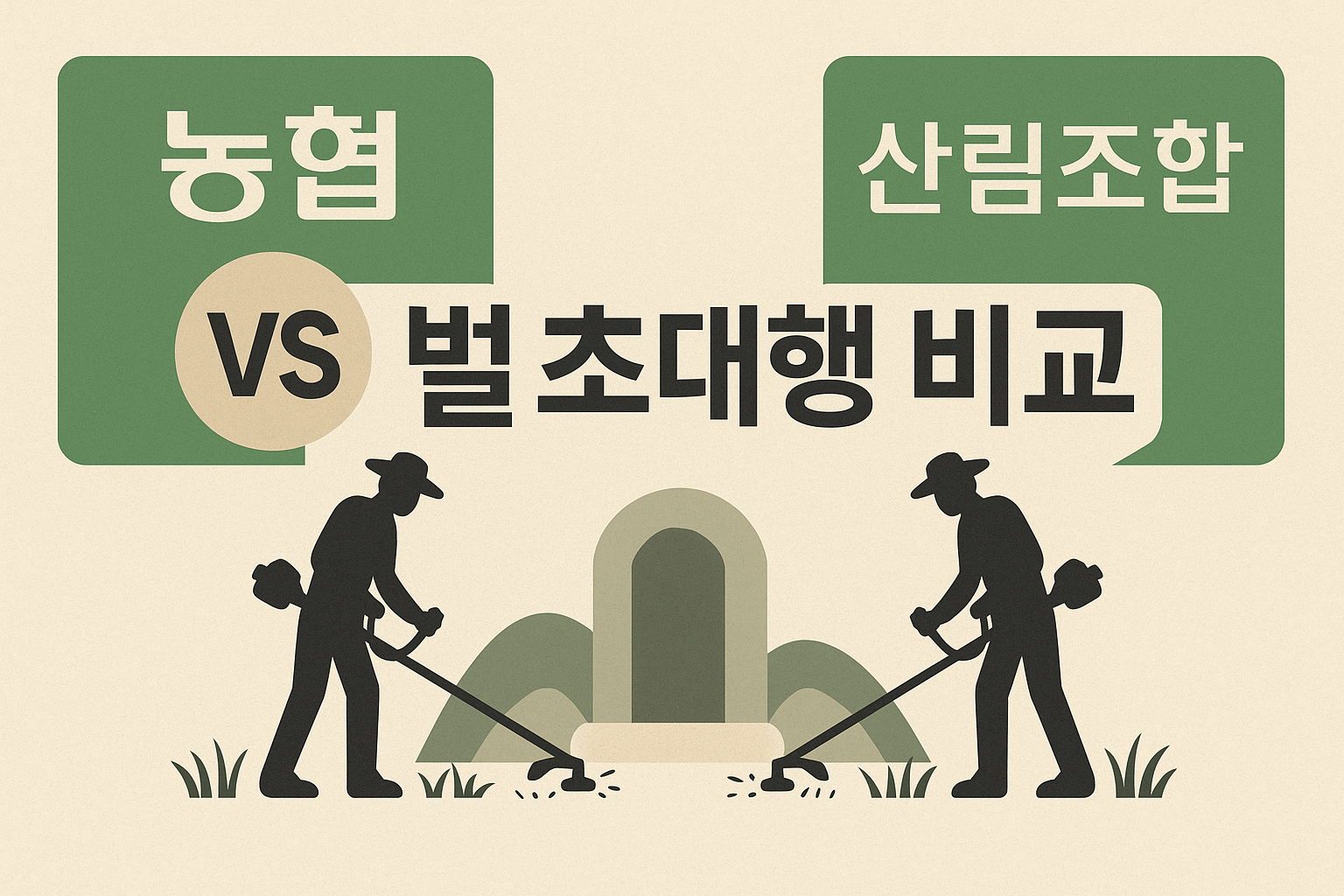농협 vs. 산림조합 벌초대행 서비스 비교