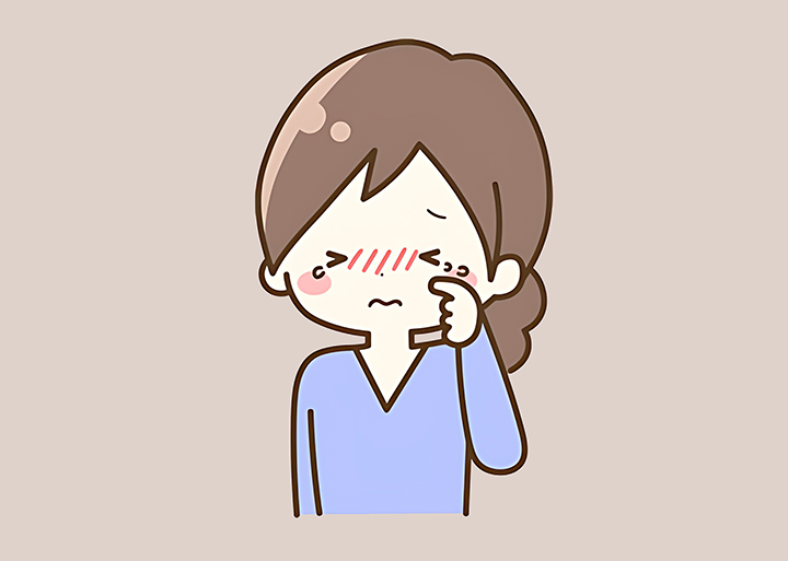 눈의-통증이-심한-여성