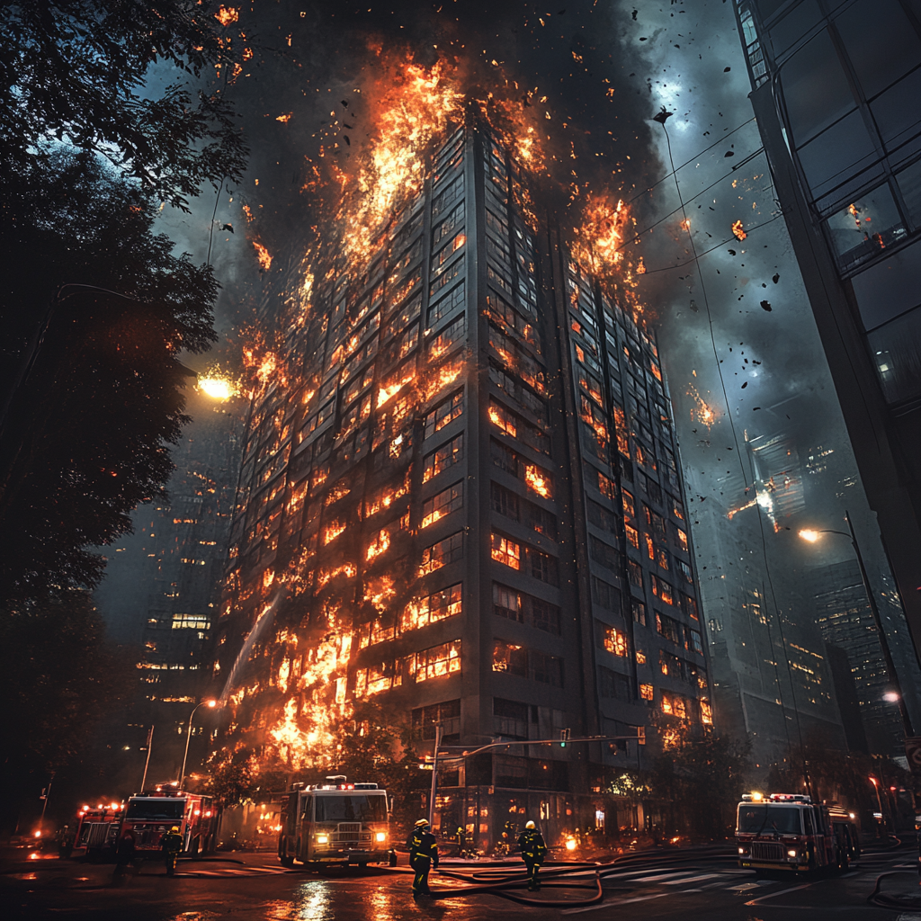 건물에 불 나는 꿈