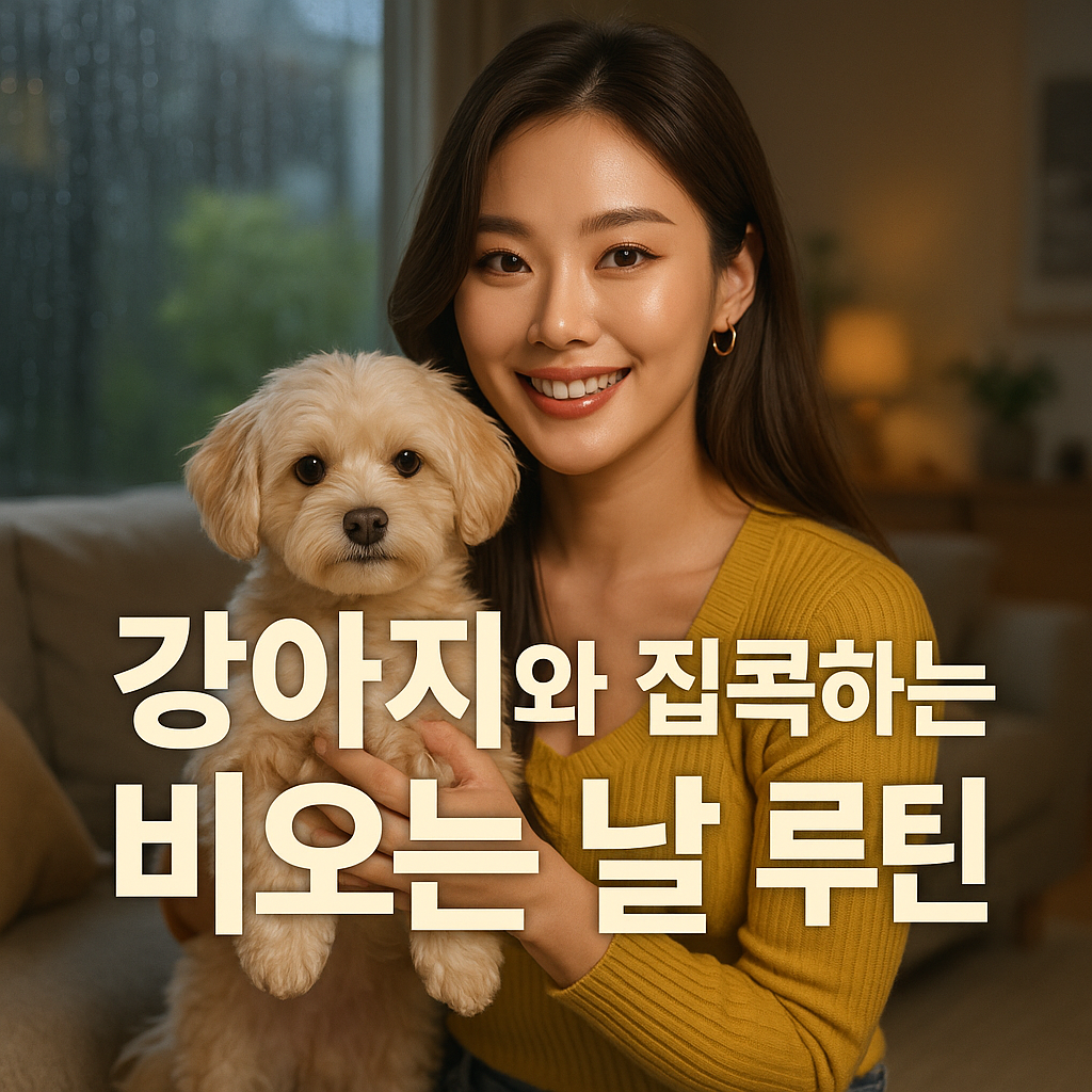 강아지와 집콕하는 비오는 날 루틴 꿀팁!
