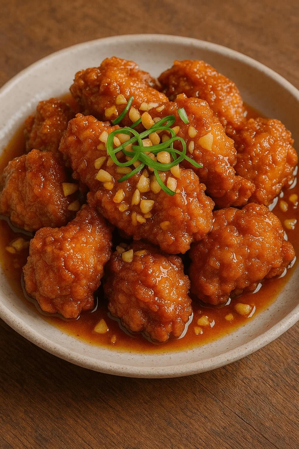 맛있게 튀겨진 마늘치킨