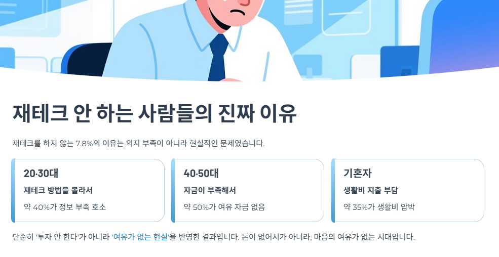 재테크 안 하는 사람들의 진짜 이유