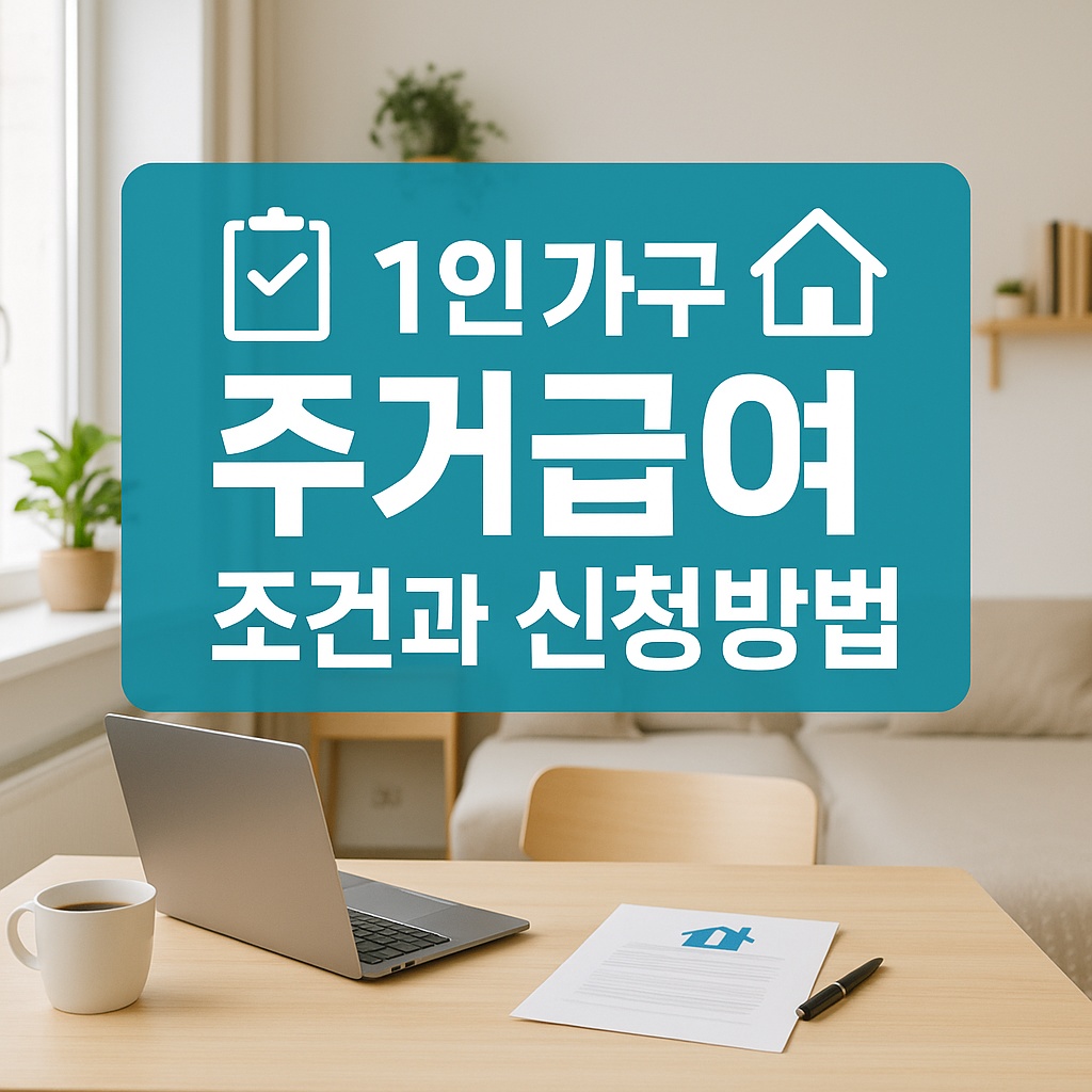 1인가구 주거급여 조건과 신청방법 총정리