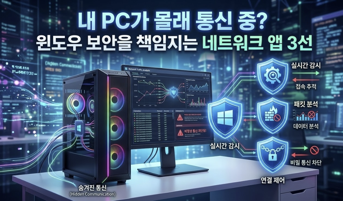 내 PC가 몰래 통신 중? 윈도우 보안을 책임지는 네트워크 앱 3선