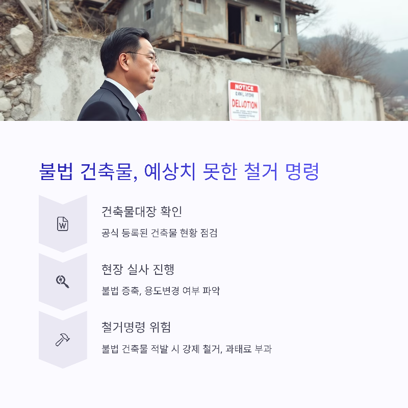 무허가대장 등 지자체 확인