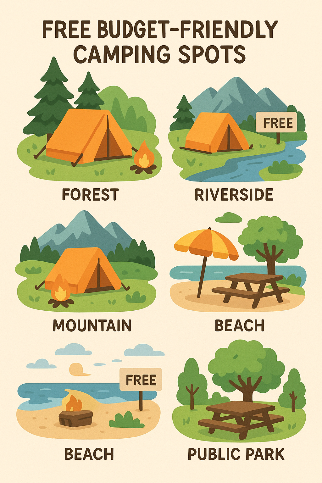 가성비 캠핑장 추천｜무료부터 공공시설까지 부담 없는 캠핑 5선