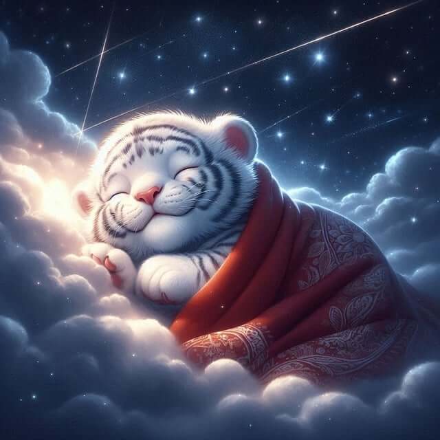 구름-위에서-잠든-호랑이-이미지
