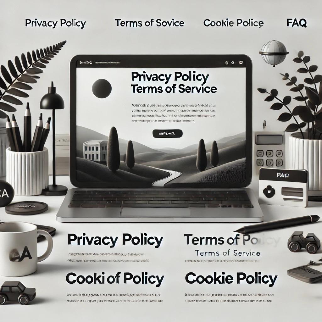 개인정보 보호정책 및 필수 페이지