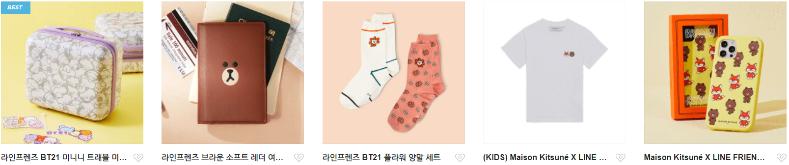 라인 프렌즈 월간 누적 판매량 순위