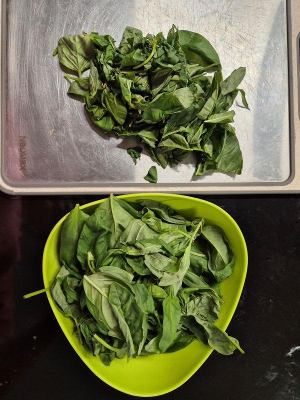 바질페스토 만드는 과정