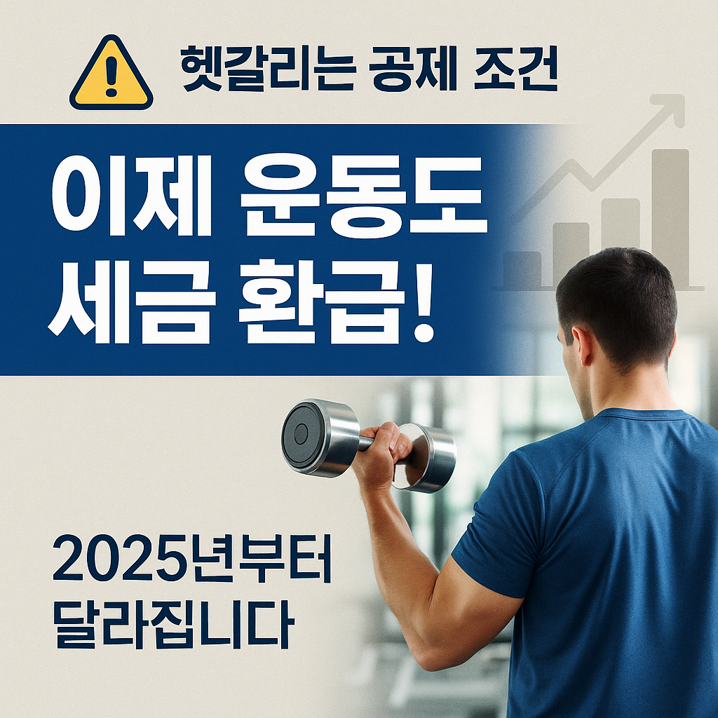 헬스장도 소득공제 된다? 2025년 달라지는 절세 제도