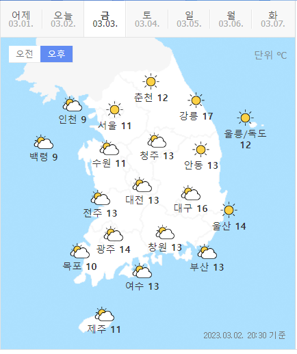 오늘 날씨