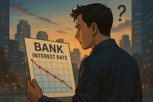 an image showing a drop in interest rates