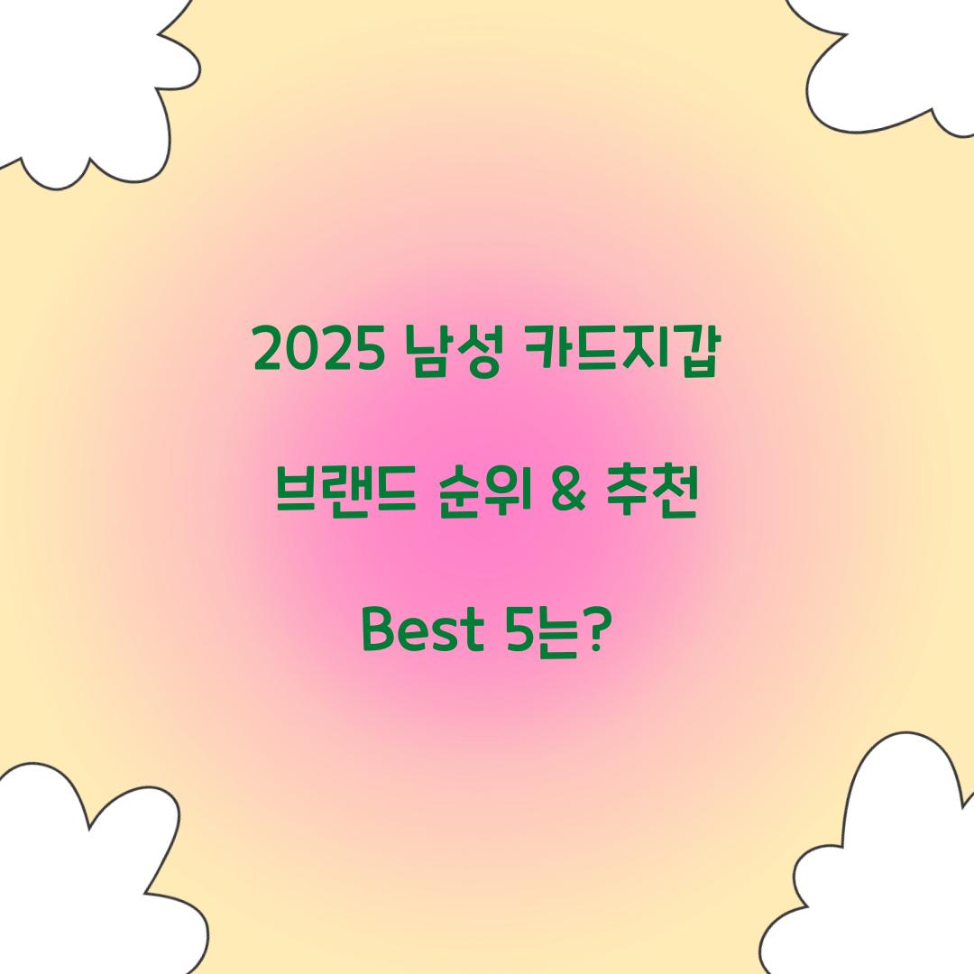 남성 카드지갑 브랜드 순위