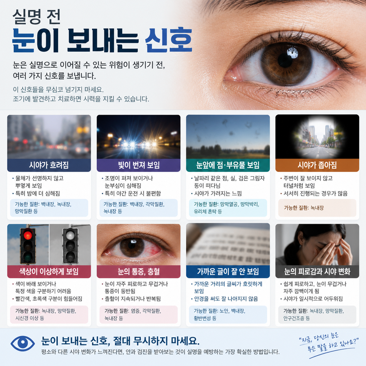 실명 전 눈이 보내는 신호