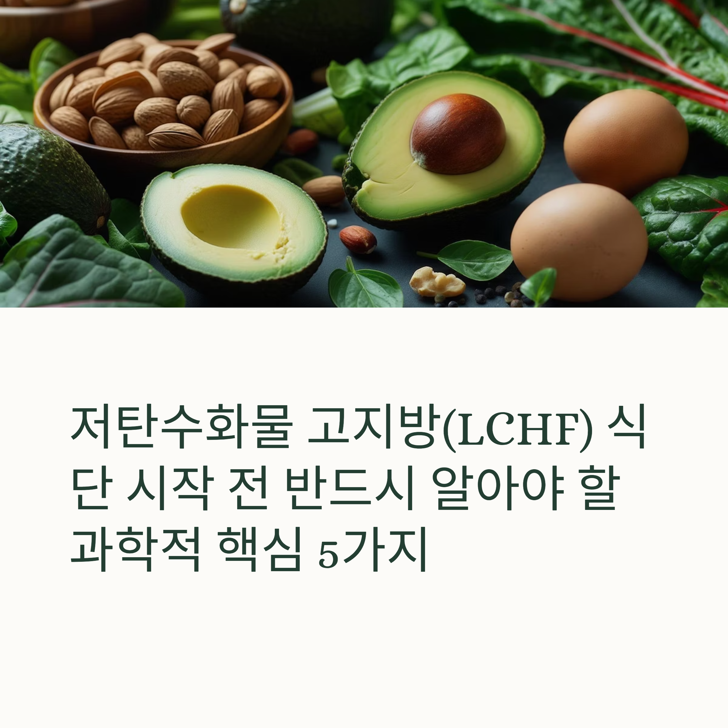 탄수화물 고지방(LCHF) 식단 시작