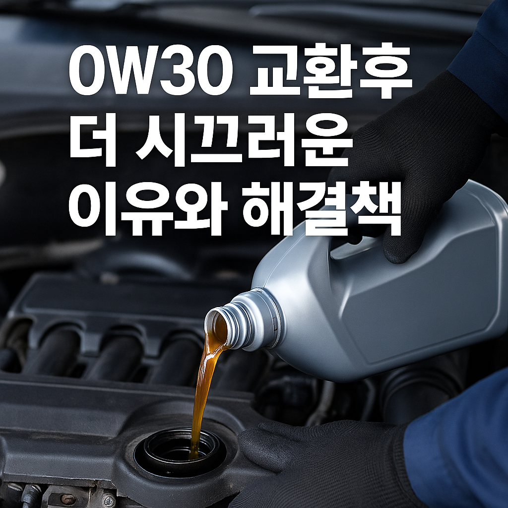 0w30 교환후 더 시끄러운 이유와 해결책