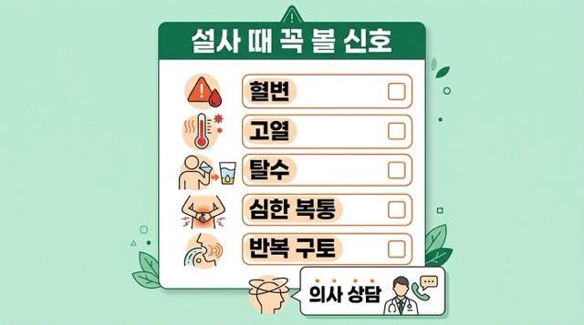 설사 혈변 탈수 체크