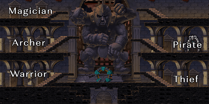 결속의 시험 전체 구조(방 배치)