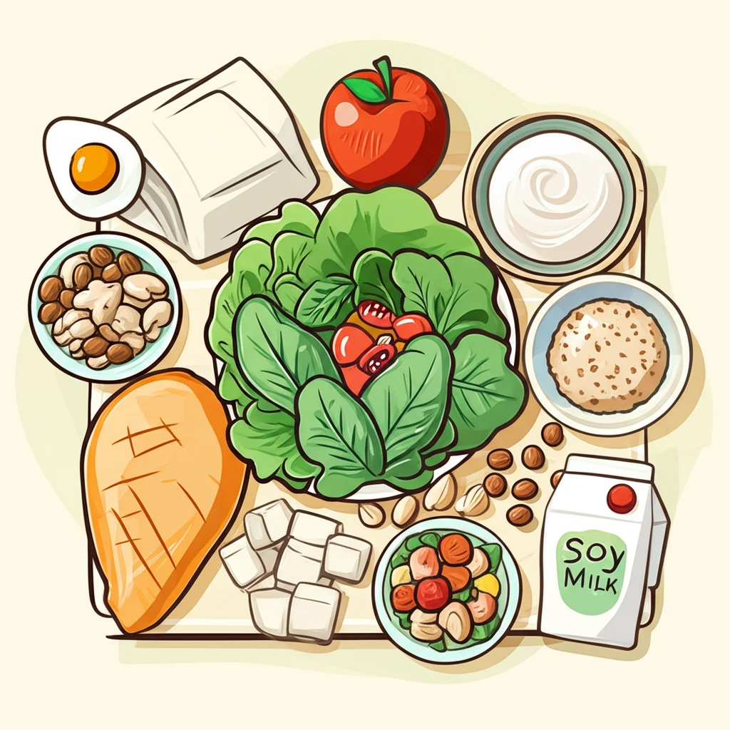 1200칼로리 단백질 식단표와 근육 ..