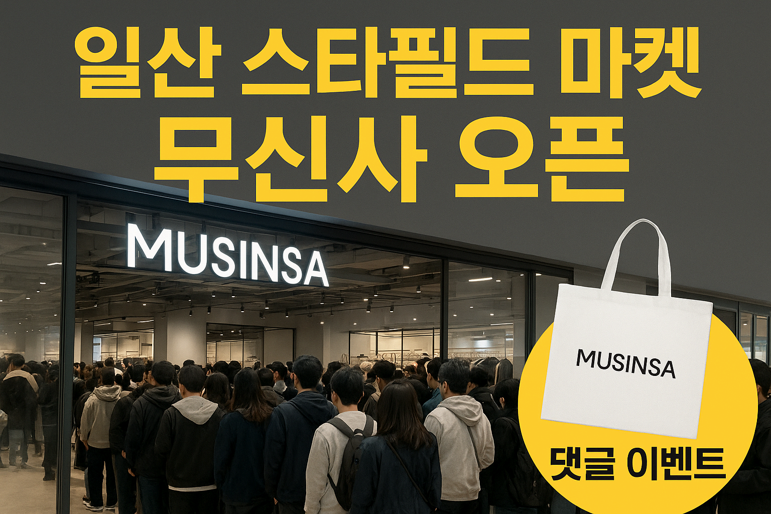 🎉일산 스타필드 마켓 무신사 오픈! 이벤트 혜택 총정리👕👜