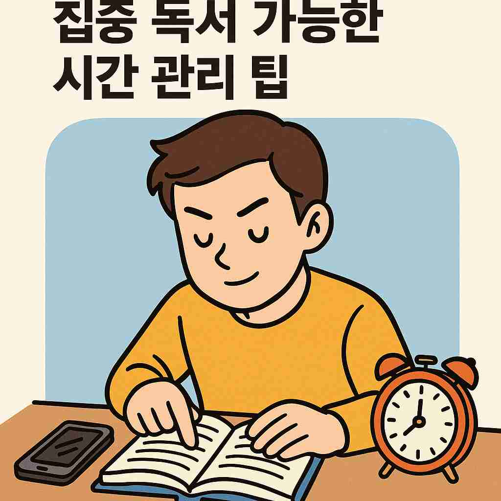 집중 독서 가능한 시간 관리 팁