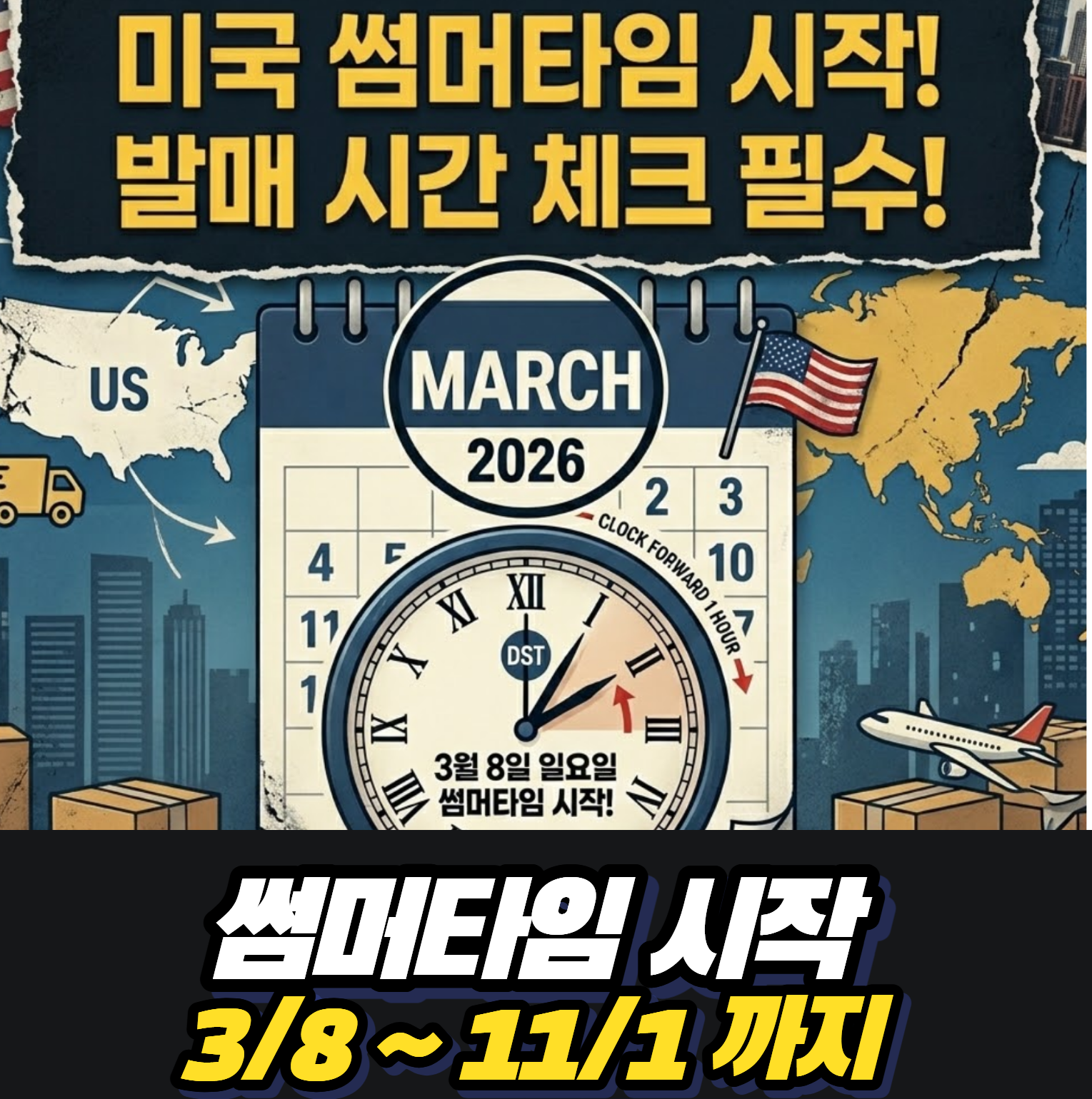2026년 미국 썸머타임 시작! 슈프림 & 스투시 공홈 발매 시간 변경 완벽 정리