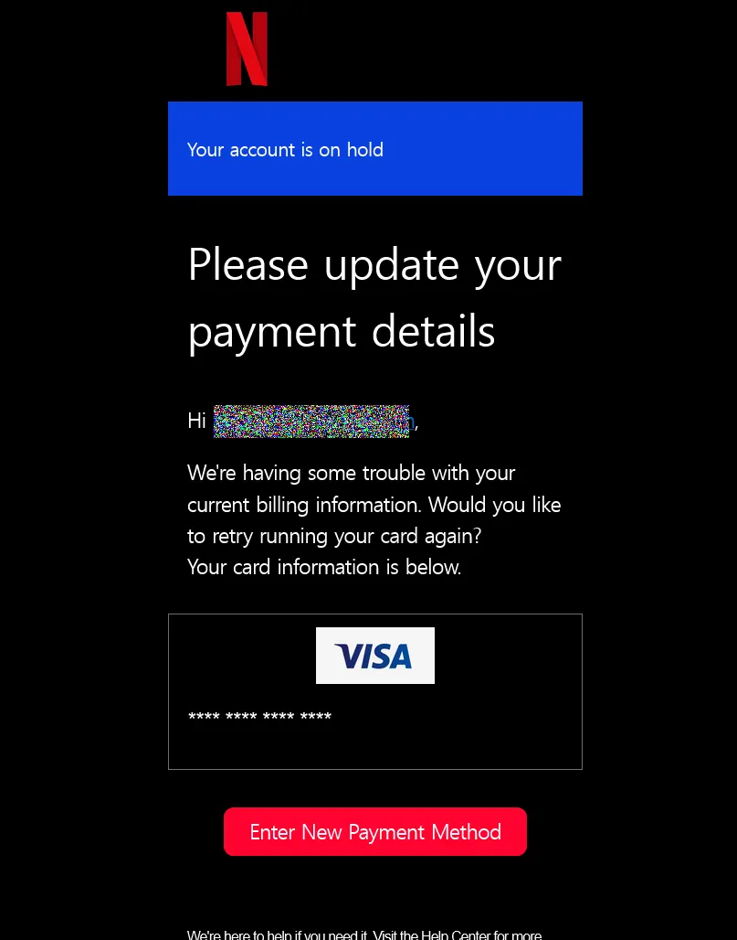 netflix account on hold