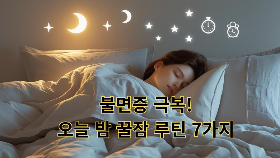 불면증 극복! 오늘 밤 꿀잠 루틴 7가지